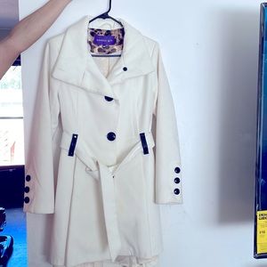 White coats) jacket for winter white with black only used a couple times.